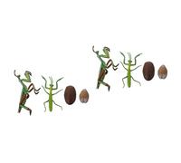 Kisangel 2 Sets Realistic Mantis Life Cycle Figure Educational for Early Nature Cognition Learning Interactive Insect Growth Cycle Model for Storytelling and Preschool Science