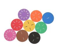 Kisangel 2 Sets Round Fraction Circles Educational Resources for Learning Fractions Brightly Colored EVA Sponge Math Teaching Aids for Primary School Students Random Color