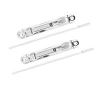 Kisangel 2 Sets Stainless Steel Fire Door Bolt Locks Thickened Core Concealed Latch Lock for Internal Doors Enhanced Security and Durability Easy Installation