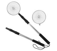 Kisangel 2 Sets Stainless Steel Sand Sifters with Telescopic Handles Beach Shell Scoopers for Filtering and Treasure Hunting Detachable for Adults