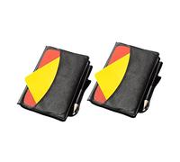 Kisangel 2 Sets Standard Referee Wallet with Red Yellow Cards Match Accessory for Soccer Volleyball Thick Material Portable Compact Design for Football Officials