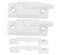 Kisangel 2 Sets White Zinc Alloy Sash Window Locks Cam Latch for Sliding Windows Enhanced Security Door Lock Latch Suitable for Vertical and Horizontal Safety