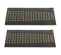 Kisangel 2 Sheets Guitar Fretboard Stickers for Beginners Self-adhesive Folk and Electric Guitar Fingerboard Note Map Scale Stickers to Playing Skills Fade-resistant