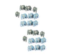 Kisangel 20 pcs Micro Elephant Landscape Ornaments Random Color Miniature House Decoration for DIY Dollhouse and Moss Gardens Cute Design for Micro Landscapes Random Color