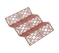 Kisangel 20 Scale Miniature Chinese Folding Screen Model, Foldable Dollhouse Decorative Panel, Vintage Brown Mini Screen for Dollhouse Micro Landscape and Mini Furniture Decor