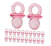 Kisangel 200pcs Mini Clear Acrylic Pacifiers Cute Shower Favors for Games Gender Reveal Party Decorations Pack for Tiny Mouths Safe Material