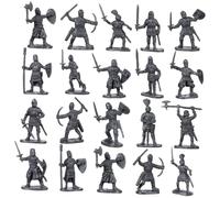 Kisangel 200pcs Miniature Soldier Models Middle Ages Figurines Realistic People Figures for Outdoor Weather Resistant Micro Landscaping Decor and Tabletop Display