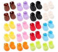 Kisangel 20pairs Miniature Doll Boots Plastic Shoes for Dolls Dress Up Accessories Portable and Lightweight for Creative Play and Travel