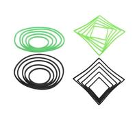 Kisangel 20pcs Aquarium Floating Plant Rings and Feeding Barriers Black and Green Easy Install Floating Plant Barrier for Betta Fish Tank Supports Photosynthesis and Enhances