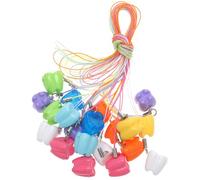 Kisangel 20pcs Baby Tooth Storage Box Plastic Little Bear Design, Environmental Protection Material, Safe and Lovely Teeth Storage Case for Children and Baby Gift Random Color