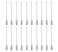 Kisangel 20pcs Copper Brooches Pins with Long Needle for Shawl and Lapel, Silver Colour, Handmade Sturdy Metal Accessories Suitable for Daily Life and Party Use