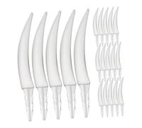 Kisangel 20PCS DIY Spooky Pumpkin Teeth Kit for Halloween Jack O Lantern Decorations Reusable Plastic Fangs for Home Parties School Activities and Scary Festive Pumpkin Faces