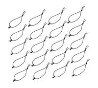 Kisangel 20pcs Elastic Strap Hook Fasteners Nylon Webbing Management Tools for Outdoor Camping Hiking Coil Clamps for Securing Loose Straps