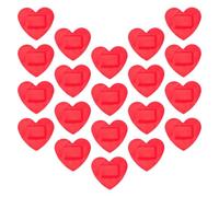 Kisangel 20pcs Heart Shaped Patches for Wound Protection, Comfortable Lightweight Pe Material Portable Bandages Suitable for Adults the Elderly