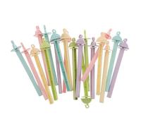 Kisangel 20pcs Macaron Plastic Bird Perch Parrot Perch Stand for Parakeet Cockatiel Cage Accessory Hook