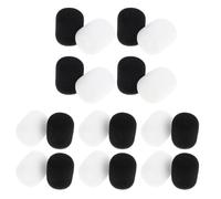 Kisangel 20pcs Microphone Windscreen Windproof Cover for Headset Microphone Mic Wind Cover for Singing Interview Event Stage Noise Reduction