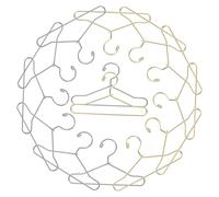 Kisangel 20pcs Miniature Metal Doll Clothes Hangers Sturdy Wire Outfit Holders for Dollhouse Wardrobes Dresses Skirts Display Fit Doll Accessories in Gold and Silver