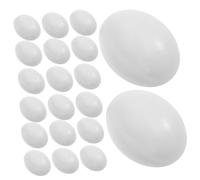 Kisangel 20pcs Plastic Pigeon Egg Prop Lifelike Simulation Bird Egg Pigeon Laying Tools