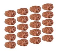 Kisangel 20pcs PVC Fake Steak Model Realistic Imitation Beef Blocks for Educational Kitchen Role Play for Sensory Development and Versatile Play Scenarios