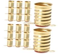 Kisangel 20pcs Screw Base Lamp Holders Mini Bulb Sockets for DIY Lighting Copper Short Pin Lamp Bases for Indicator Lights and Distribution Boxes Easy Wiring and Secure Fit
