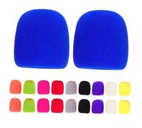 Kisangel 20pcs Thick Microphone Windscreen Covers Elastic Sponge Mic Protector Sleeves Windproof Hairball Blocker with Moisture-resistant Filter for Ktv Stage Recording Reusable Mic Covers