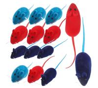 Kisangel 20pcs Vinyl Mouse for Cat and Pet Kitten with Sound Effect, Practical and Safe Flocking Material, for Indoor Cat Entertainment and Party Decor Random Color