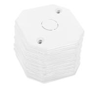 Kisangel 20pcs White Plastic Electrical Outlet Cover Plate with Hole, Sturdy and Reliable Wall Plate for Office and Commercial Spaces, Minimalist and Elegant Design Switch Cover