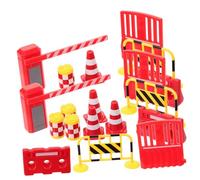 Kisangel 22pcs Kids Educational Traffic Sign Playset with Mini Road Cones and Traffic Fencing, Early Learning Toy for Children’s Road Safety Simulation and Role Play