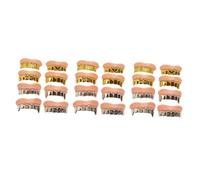 Kisangel 24 pcs Halloween Fake Teeth Non Toxic Simulated Zombie False Teeth Unique Styles for Adults and Cosplay Safe Decorative Dentures for Scary Party Atmosphere