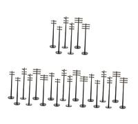 Kisangel 24 pcs Mini Telegraph Poles Model Railway Accessories for Sand Table Scene Layout DIY Micro Landscape Decoration for Gauge Model Railways