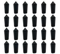 Kisangel 24PCS Dart Flight Wing Savers Protectors, Professional Plastic Black Dart Wing Corrector Fixed for Family Gatherings and Game Night