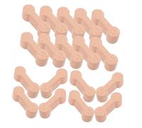 Kisangel 24pcs Wooden Train Track Expansion Compatible with Major Brands Solid Wood Straight Rail Accessories for Railway Natural Texture Khaki for Family Play and Creative Layout