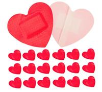 Kisangel 25pcs Heart-Shaped Adhesive Bandages Finger Dressing Kit Trauma Dressing for Boys and Girls Washable Bandages for Outdoor Use