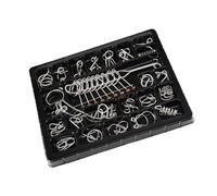 Kisangel 25pcs Metal Brain Puzzle Set Iq Ring Teasers Educational Disentanglement for Adults and Teens, Logic Game for Cognitive Skills and Brain Training