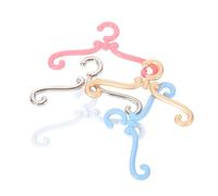 Kisangel 25Pcs Mini Clothes Hangers for Dolls Multi-color Dress Holding Rack Practical Miniature Doll Clothing Hanger for Dollhouse Storage and Organization