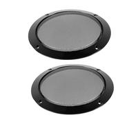 Kisangel 2pcs 6.5 Inch Speaker Iron Covers and Net Covers Black Speaker Grilles for Diy Audio Systems and Car Protection