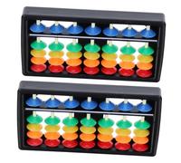 Kisangel 2PCS Abacus for Mental Arithmetic Tool for Math Learning Smooth Beads for Easy Counting Educational for Boys