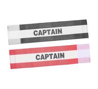 Kisangel 2Pcs Adjustable Captain Armband for Adults Wear Resistant Nylon Elastic Armbands for Football Basketball Rugby More Durable Sports Mark Bands for Team Leaders