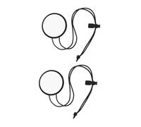 Kisangel 2pcs Adjustable Dive Mirror with Wide Angle Reflective Lens and Lanyard Underwater Rearview Survival Scuba Diving Mirror for Safe Observation and Emergency Rescue