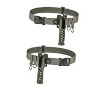 Kisangel 2pcs Adjustable Fishing Waist Belt Rod Holder Weather-resistant Fish Fighting Belt with Fit for Fishing Poles Heavy Duty Nylon Abs Build for Outdoor Wading and Rod Mount