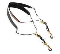 Kisangel 2pcs Adjustable Saxophone Neck Strap with Soft Padded Belt for Alto Tenor Sax Bass Clarinet Instruments Ergonomic Comfort and Design in Classic Black and Brown Colors