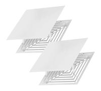 Kisangel 2pcs Air Conditioner Vent Deflector with Hook Design, Square Cloth Windshield Preventing Direct Blowing, White Air Conditioning Draft Deflector for Central Ac Ceiling Use