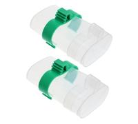 Kisangel 2PCS Automatic Bird Drinker Plastic Water Feeder for Parrots Dual Use Easy Refill Bottle for Budgies Cockatiel Aviary