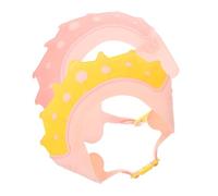 Kisangel 2pcs Baby Shower Cap for Boys and Girls Waterproof Hair Washing Shield Ear Protection Silicone Toddler Bath Visor in Yellow and Pink
