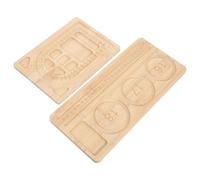 Kisangel 2pcs Bamboo Bracelet Bead Board with Dedicated Compartments for Organized Crafting and Compact Design, Beading Tray for Jewelry Making Kit at Home Crafting and Workshops