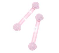 Kisangel 2pcs Bear Shaped Child Safety Locks Pink Drawer and Cabinet Latches Baby Proof Locks Easy Install Secure for Appliances Doors Premium ABS Material