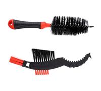 Kisangel 2pcs Bike Chain Cleaner Brush with Non-slip Handle Brushes for Bicycle Maintenance Gear and Tire Cleaning Tool for Mountain Folding Bikes