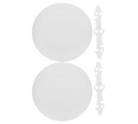 Kisangel 2pcs Blank Ceiling Plate Cover: Plastic Round Electrical Outlet Box Cover with Mounting Hardware for 3-1/2" and 5", Hiding Unused & Ugly Ceiling Holes