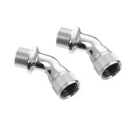 Kisangel 2pcs Brass Shower Elbow Adapter Connector Angle Extender for Shower Arm Corrosion-Resistant Fitting Compatible with Standard Pipes