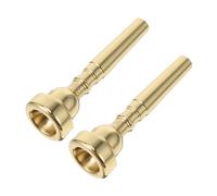 Kisangel 2pcs Brass Trumpet Mouthpiece Replacement Accessories for Beginners Professionals Fits Various Trumpet Models Durable Construction for Rich Tones for Concerts and Bands